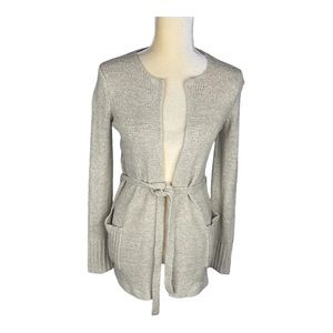 Max Studio‎ Long Belted Cardigan Tan with Tie Size XS